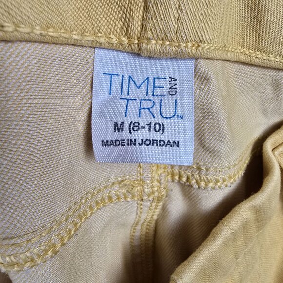 Time And Tru Womens Mustard Yellow Skinny Pants Size M (8-10) Stretch Material - Picture 4 of 8
